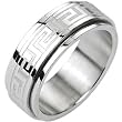 Spikes 316L Stainless Steel Tribe Maze Center Spinner Ring