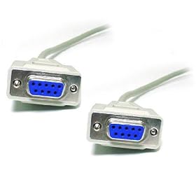 Cable-Tex DB9 Female DB9 F 9 pin RS232 Serial Null Modem Cable 2m