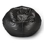 Ace Bayou Black Matte Round Large Bean Bag