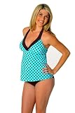 Prego Maternity Aqua Dot Tankini Halter Swimsuit