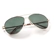 Sunglasses - Aviator Gold/Green
