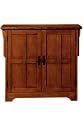 Craftsman Lowboy Sideboard Buffet Table Wood Doors Two door Dark Oak