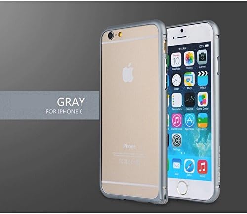 [Aluminum Metal Frame] Titanium Series Modern Metallic Arc Bumper Case for iPhone 6 4.7"