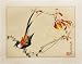 Chinese Sumi-e Brush Painting Art, Watercolor on Paper - Bird with Long Tail on Branch