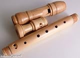 Toys : Traditional Toy Wooden Descant Recorder 3 Piece Cork Seals