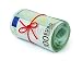 Wallmonkeys Peel and Stick Wall Decals - Roll of Money and Bow Isolated on White Background - Removable Graphic