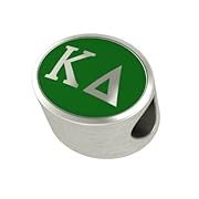 Kappa Delta Enamel Sorority Bead Charm Fits Most European Style Bracelets. High Quality Bead in Stock for Fast Shipping