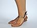 Twisted Women's Daisy Faux Leather T-strap Sandal with Chainmail Diamond Overlay