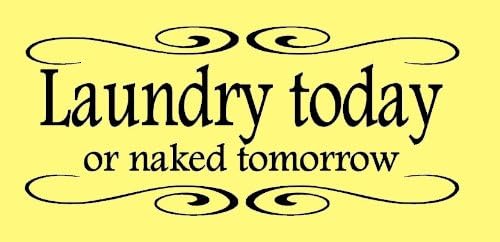 Laundry today or naked tomorrow
