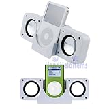 Digilife Fold-Up Compact Speakers for Apple iPod (Travel Size), White