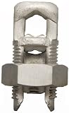Morris Products 90420 Split Bolt Connector With Spacer, Dual Rate For Copper and Aluminum Conductors, 3/0 AWG, 2/0 - 2/0 Max Run To Max Tap, 1 - 14 Min Run To Min Tap, 2/0 - 14 Max Run To Min Tap, 2 - 2 Min Equal Tap and Run, 385inlb Torque