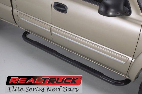 RealTruck Elite Series Side Nerf BarsBlack Powder CoatJeepWrangler2007 to 2009(2DR)