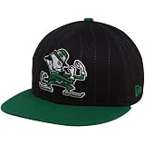 New Era Notre Dame Fighting Irish Black-Green College Pin 9FIFTY Snapback Adjustable Hat