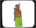 Mouse Pad with Africa, man, quiver, native, arrows, stick, holding, Masai, inhabitant, tribal
