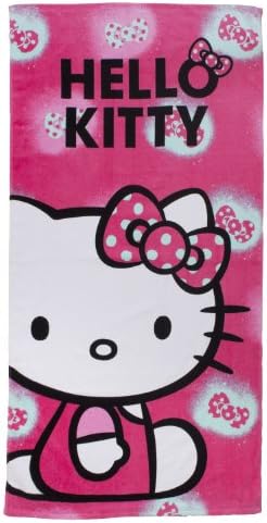 Hello Kitty Pink Ink 100% Cotton Beach Towel