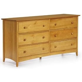 Hawthorne 59w Six - drawer Dresser, 32Hx59W, OAK