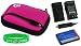 3n1 Neoprene Sleeve (Hot Pink) Case / NP-45 740mAh Battery / AC DC Charger for Fujifilm FinePix XP10 12 MP Waterproof Digital Camera Black