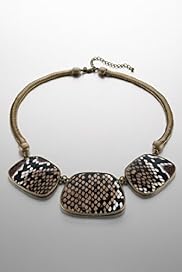 Per Una Snakeskin Print Collar Necklace
