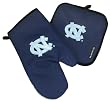 UNC University of North Carolina Logo Oven Mitt and Logo Potholder Set for Kitchen Tailgating or Barbecue Pot Holder College NCAA Licensed Kitchen Tailgating Accessories make Great Unique GIFT IDEAS for HIM or HER, College Students Fans Men Ladies Woman