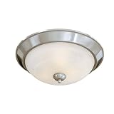 Minka Lavery Round Flush Mounts 892-84 Round 2 Light 120w (5"H x 13"W) Flush Mount in Brushed Nickel