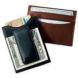 Royce Leather Magnetic Money Clip Wallet (Black)