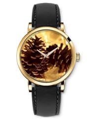Sprawl Analog Gold Ladies Girls Wrist Watches for Women Design with Trees Cafes