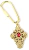 Low price The Vatican Library Collection Floral Filigree Ruby Hued Cross Key Ring