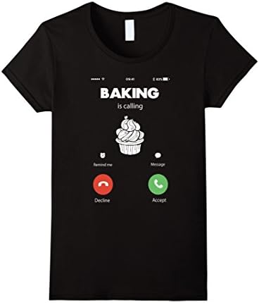 Women's Baking Is Calling ... - Baker Gift Shirts XL Black