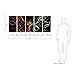 Pure Art Abstract Guitar Heat - Large Music Metal Wall Art Decor - Set of 5 Panels Sculpture for Kitchen or Living Room - 64