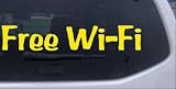 Yellow 58in X 11.6in -- Free Wi-Fi Business Advertising Other Car Window Wall Laptop Decal Sticker