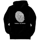 Yiddish is my identity Languages Mens Hoodie (Black, Sizes X-Small - XXX-Large)