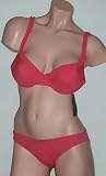 BCBG MAX AZRIA - BCBG MAXAZRIA Ruffled Push Up Underwire Bikini Swimsuit CORAL