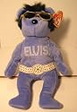 Ty Beanie Baby-Elvis Blue Hawaii-Blue Bear
