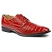 Roberto Chillini RC6563 Men's Red Exotic Lace Up Dress Oxford Shoes