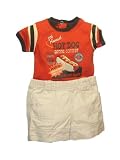 41cDNIO66IL. SL160  Khaki Shorts & Hot Dog Creeper Outfit by Nick and Eddie   Orange   3 6 Mths