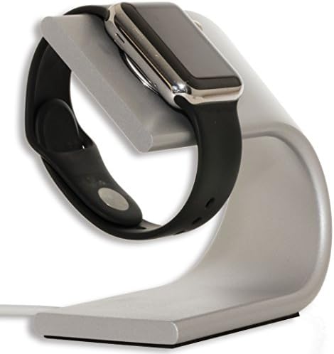 Apple Watch Stand [Nightstand Mode Compatible Accessories] Aluminum Charging Dock (Silver) - Madsen Outlet