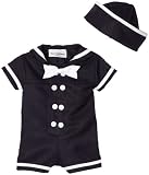 Rare Editions Baby Baby-Boys Infant Nautical Boy Suit, Navy/White, 24 Months