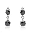 Earrings With 3.53ctw Genuine Diamonds Beautifully Designed in White Gold Length 21mm