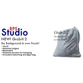 NEW 10x10 RPS Studio Grab-It 2 Washable Background with Pouch - Gray Fog