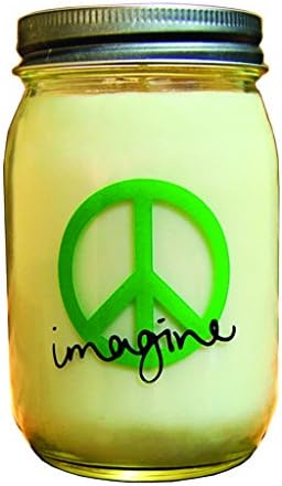 Unwined's Eastern Amber Scented Imagine Mason Jar Candle - 16 oz Soy Wax (Reminders by Unwined Collection) - Made in the USA