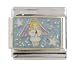 SilverBin Enamel Paint Floating Angel in the Sky Stainless Steel Italian Charm Link