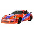 Dickie-Spielzeug 201119365 - RC Porsche 911 GT3, Ready to Run, 2-Kanal Funkfernsteuerung, abnehmbare PVC Karosserie, 27 MHz, Ma�stab 1:10, orange/blau