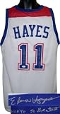 Elvin Hayes Signed Jersey - White Prostyle HOF 90 50 Greatest JSA Hologram - Autographed NBA Jerseys