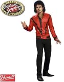 Adult Large Red Printed Michael Jackson Costume Jacket