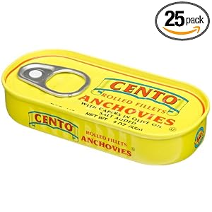 Cento Rolled Fillet Anchovies with Capers in Olive Oil, 2-Ounce Tins (Pack of 25) by 