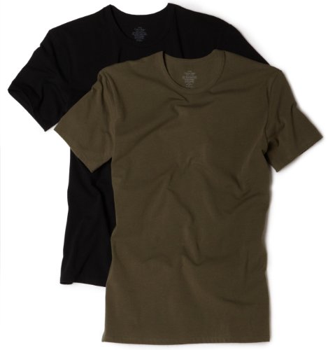 Calvin Klein Mens 2 Pack Cotton Stretch Crew Tee