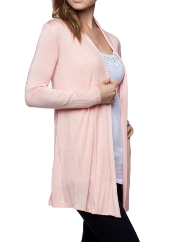 A.S Women's Rayon Jersey Draped Open Front Cardigan