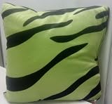 Zebra Decorative Pillow, color Green/Black