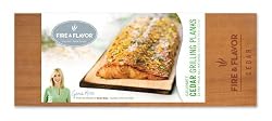 FIRE & FLAVOR Gourmet Grilling Planks, Cedar, 2-Count Packages (Pack of 3)