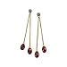 14K Yellow Gold Briolette Brazilian Garnet and
